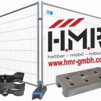 Bauzaun ST25 mit Betonfüßen und Schellen 10 - 100er Set