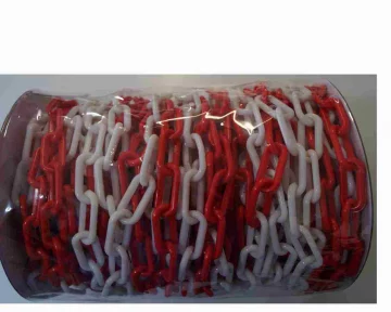 Kunststoffkette 8 mm rot/weiß, Rolle 50 m