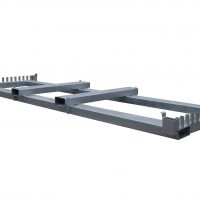 Transportpalette für 30 Bauzäune