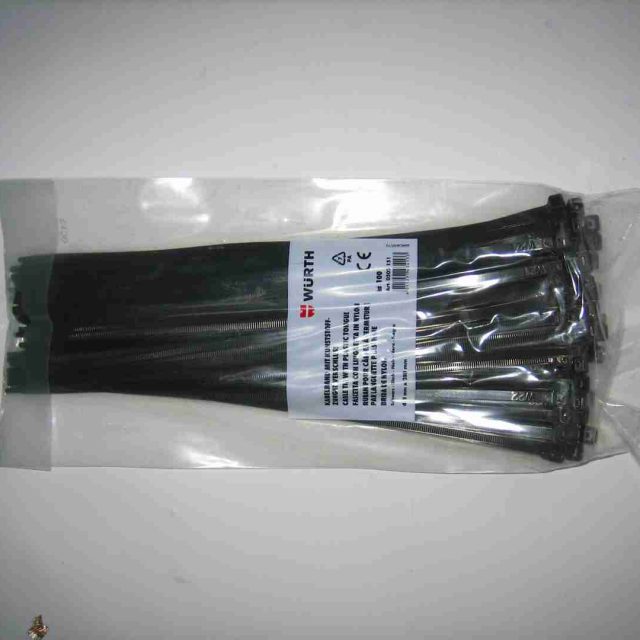 Kabelband mit Kunststoffzungenverschschluss 4,8 x 280 mm schwarz 100 Stk.