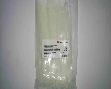 Kabelband mit Kunststoffzungenverschschluss  4,8 x 280 mm weiß
