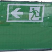 Banner 2,10 x 1,75 m Notausgang links
