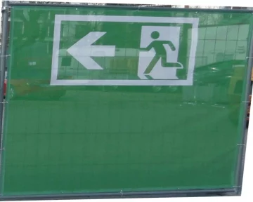 Banner 2,10 x 1,75 m Notausgang links