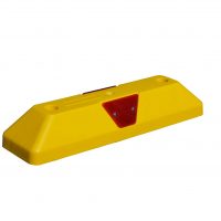 Kunststoff-Radstopper rot-weiß 0,5m