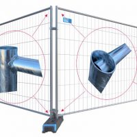 Bauzaun PREMIUM 3,50 x 2,00 m (Rohr in Rohr) VOLL-FEUERVERZINKT