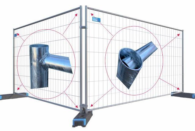 Bauzaun PREMIUM 3,50 x 2,00 m (Rohr in Rohr) VOLL-FEUERVERZINKT